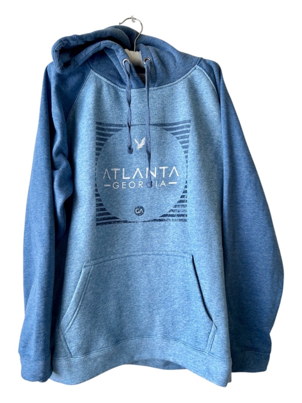 Atlanta Hoodie Sweatshirt Blue Dark Blue Eagle Long Sleeve Georgia Size XL